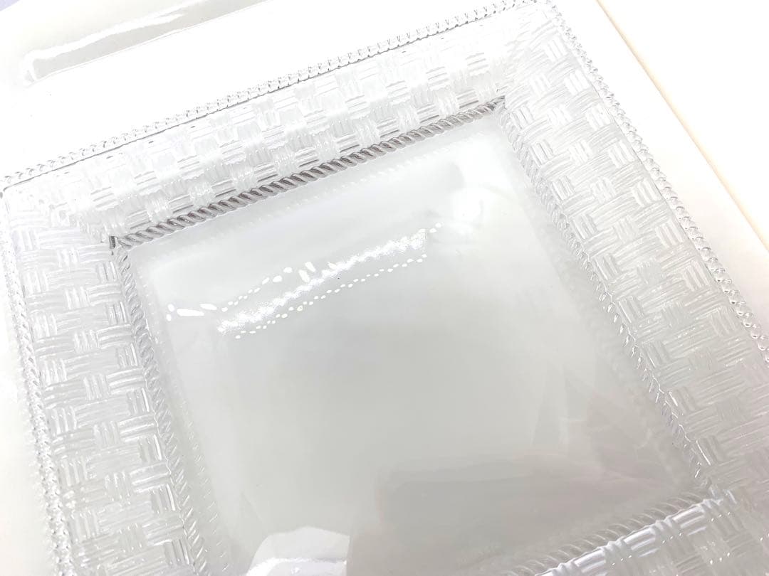 ティファニー　スクエア　編み込みモチーフ　プレート