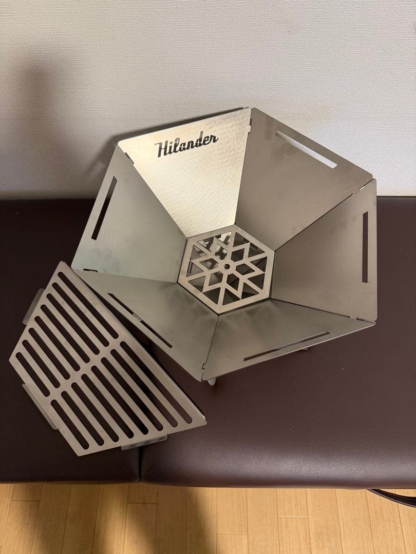 [新品] 焚き火台ハイランダー六花2025モデル(梯形五徳付き)SUS製