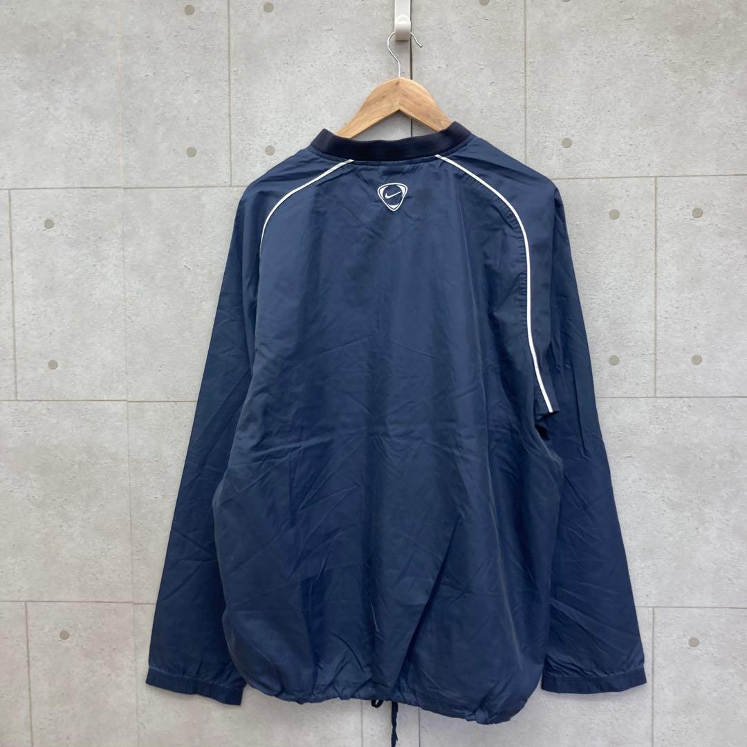 NIKE ナイキ ビッグロゴ ナイロンプルオーバージャケット ピステ XXL 紺