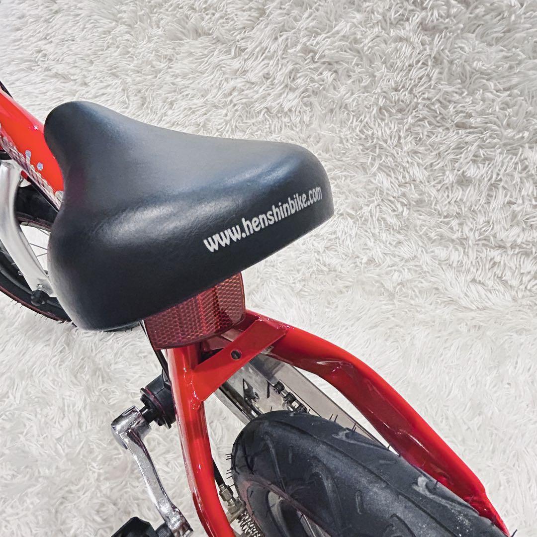 美品✨️ へんしんバイク2 キッズ自転車 12インチ 赤 スタンド ペダル付き