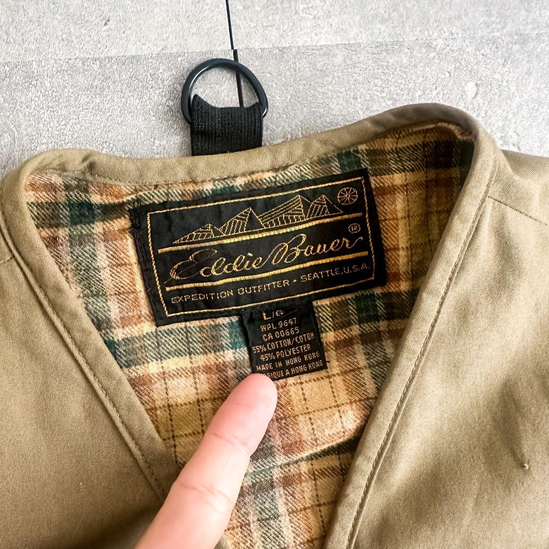 80's~ Eddie Bauer エディーバウアー 黒タグ フィッシングベスト