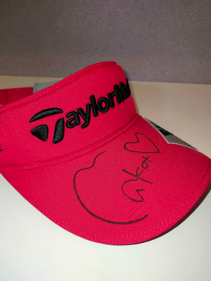 竹村真琴プロ支給品 TaylorMade サンバイザー 直筆サイン入り 未使用品