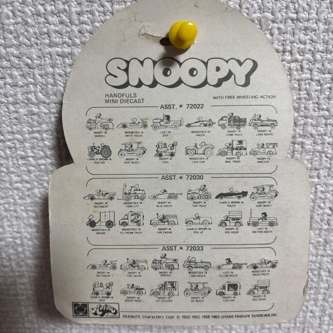 SNOOPY HANDFULS MINI DIE CAST ミニカー