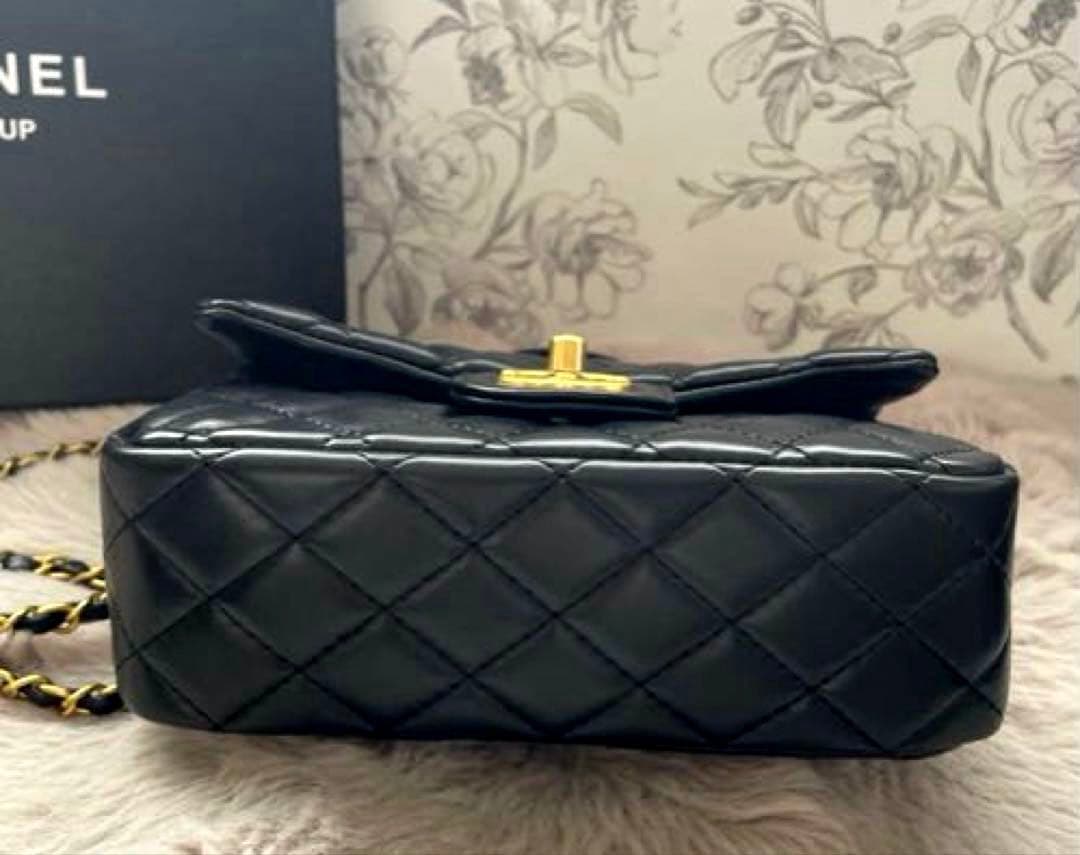 【専用購入で1000円引き】CHANEL ハンドルゴールドプレート　キルティング
