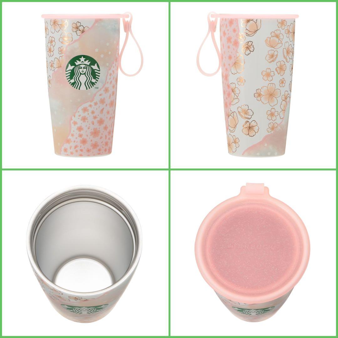 2点セット☆スターバックス2025桜　ストラップカップシェイプステンレスボトル