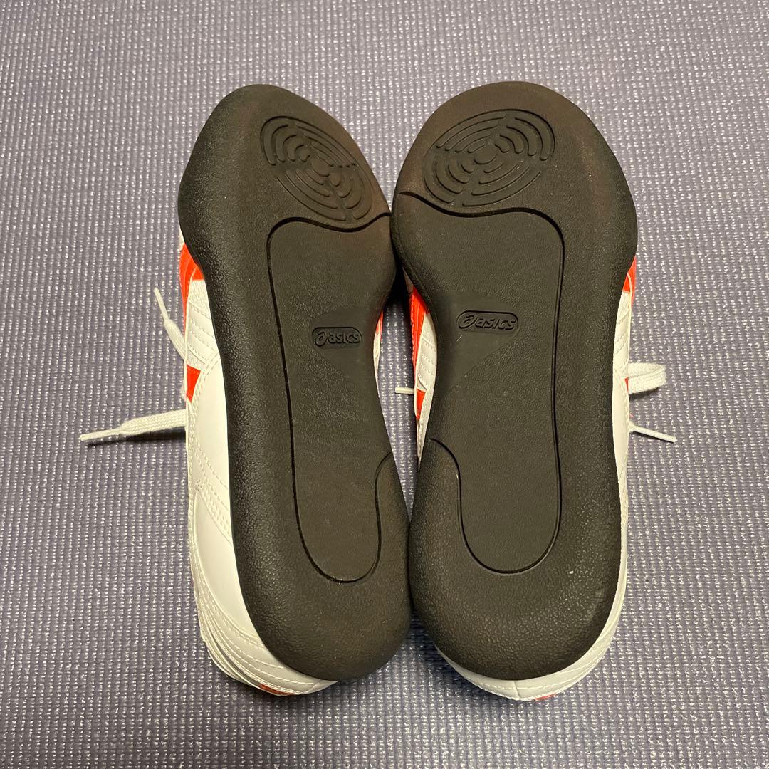 ASICS スパイクシューズ ホワイト/オレンジ