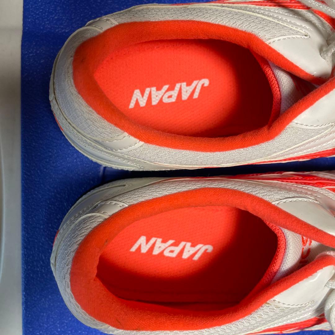 ASICS スパイクシューズ ホワイト/オレンジ