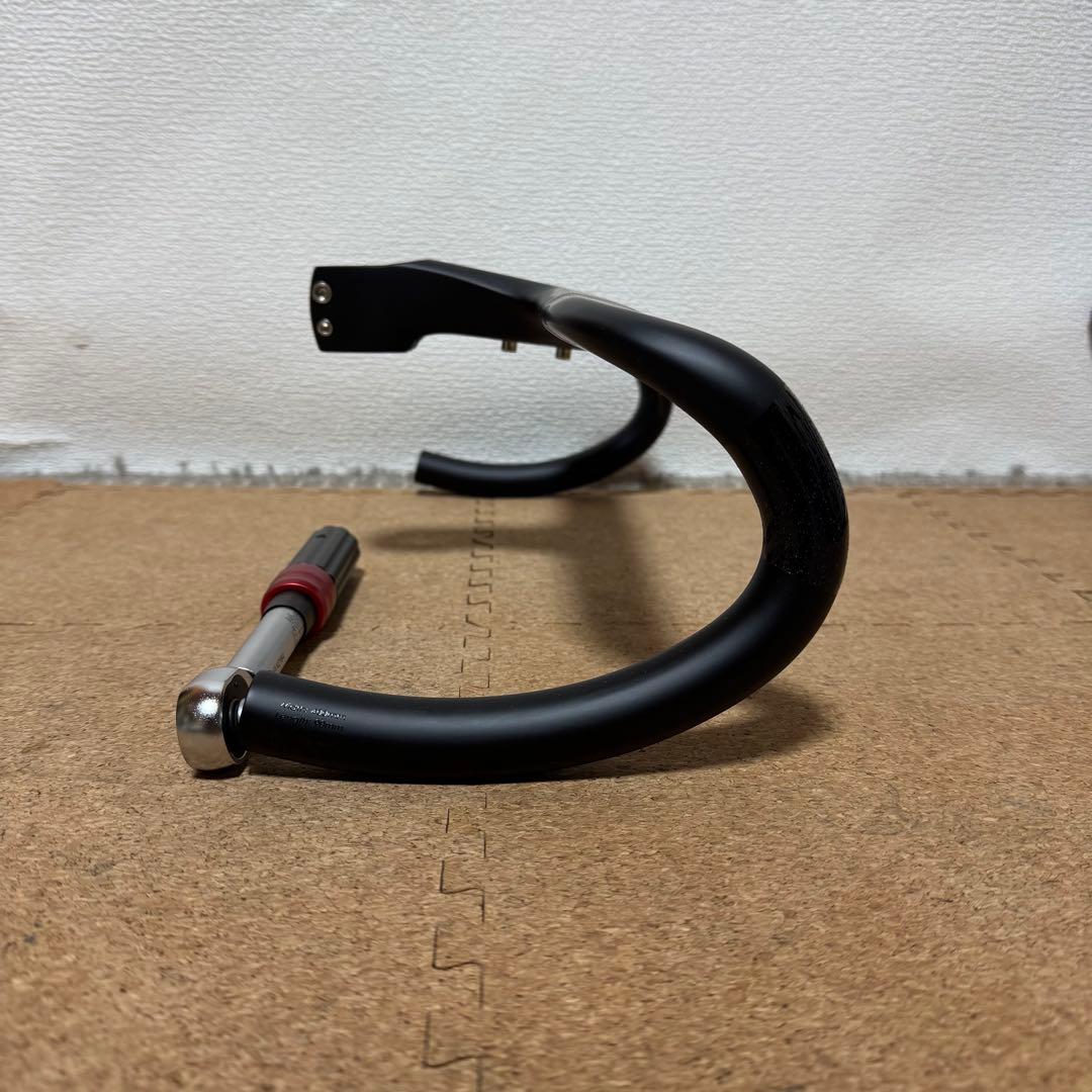 ロードバイク　一体型　カーボン　エアロ　ドロップハンドル 380-80mm
