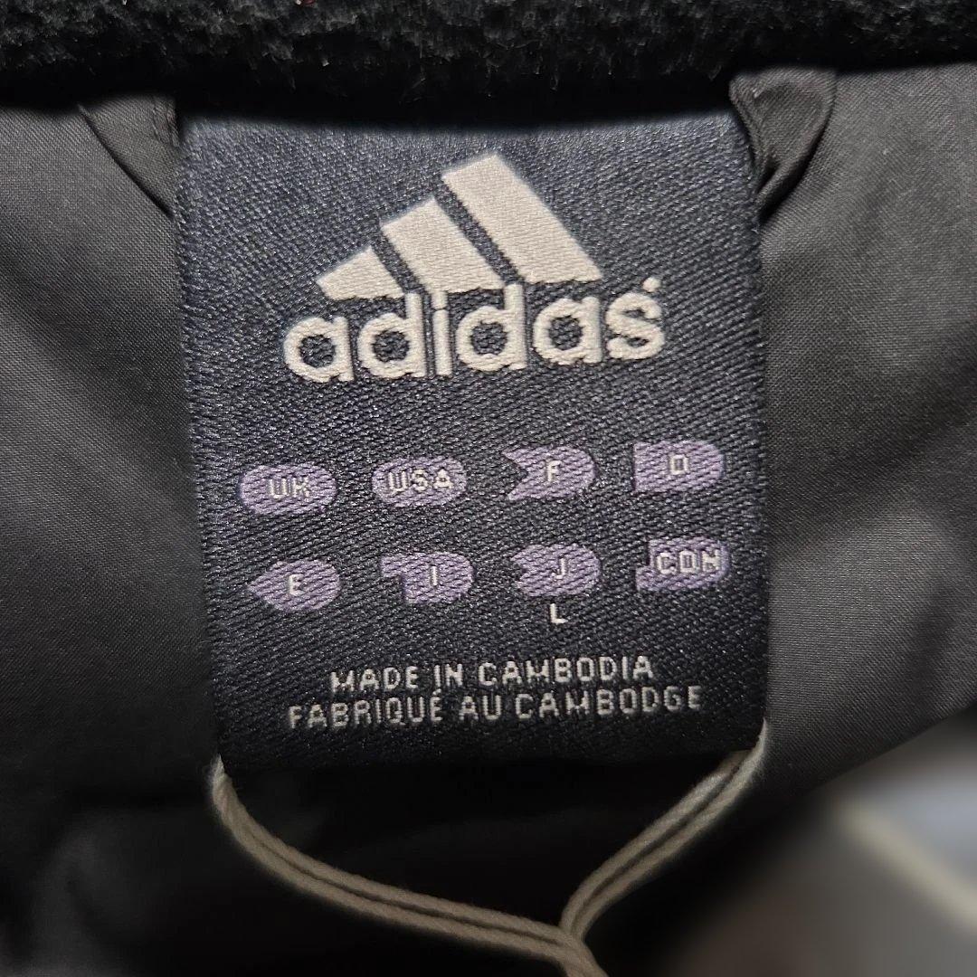 値下げ　新品　adidas ベンチコート L ブラック/ブルー