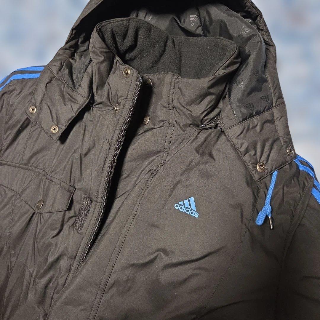 値下げ　新品　adidas ベンチコート L ブラック/ブルー