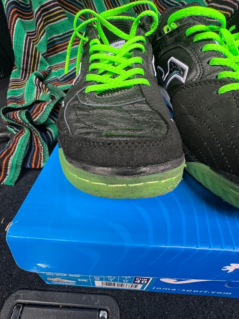 Joma top flex plusフットサルシューズ 25.5cm 黒/緑
