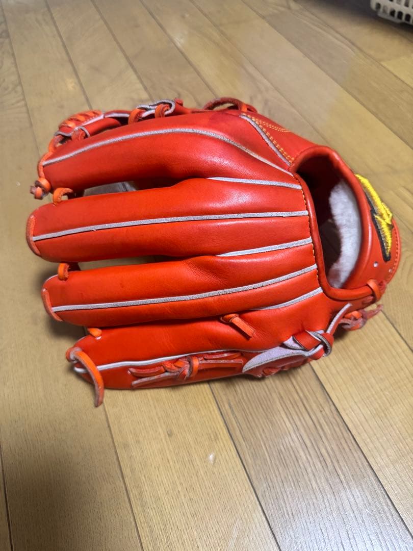 ♤*様 ミズノプロ 硬式グローブ オレンジ 坂本勇人選手モデル(オーダー品)