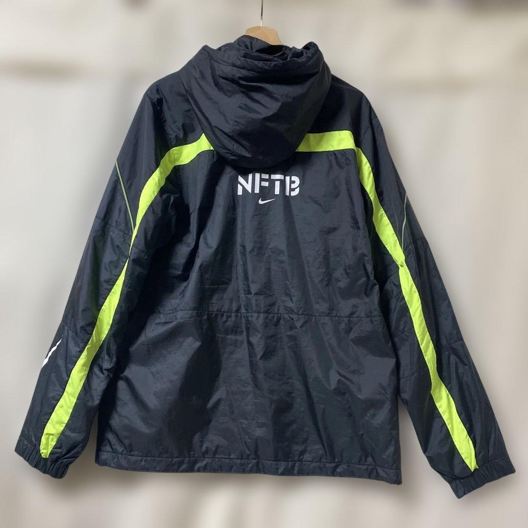 送料無料 ナイキ NFTB サッカー ウィンドブレーカー XL ブラック 中古品
