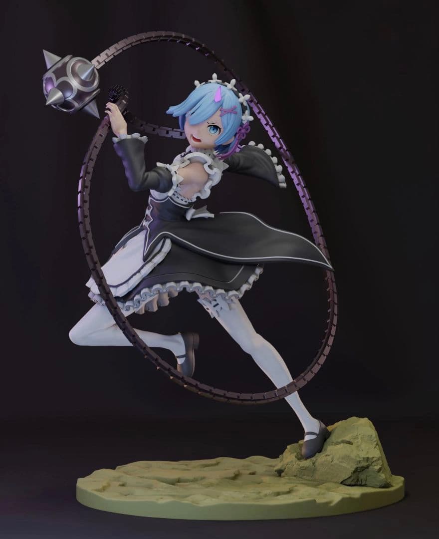 リゼロ　ガレージキット　レム　ガレージキット　未塗装未組立　1/7: