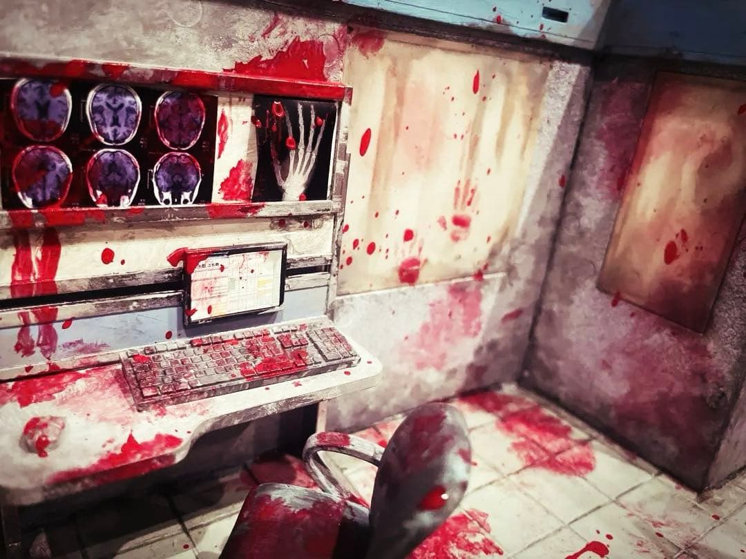 グロ注意❤️廃病院　サツ人解体現場　 horror hospital