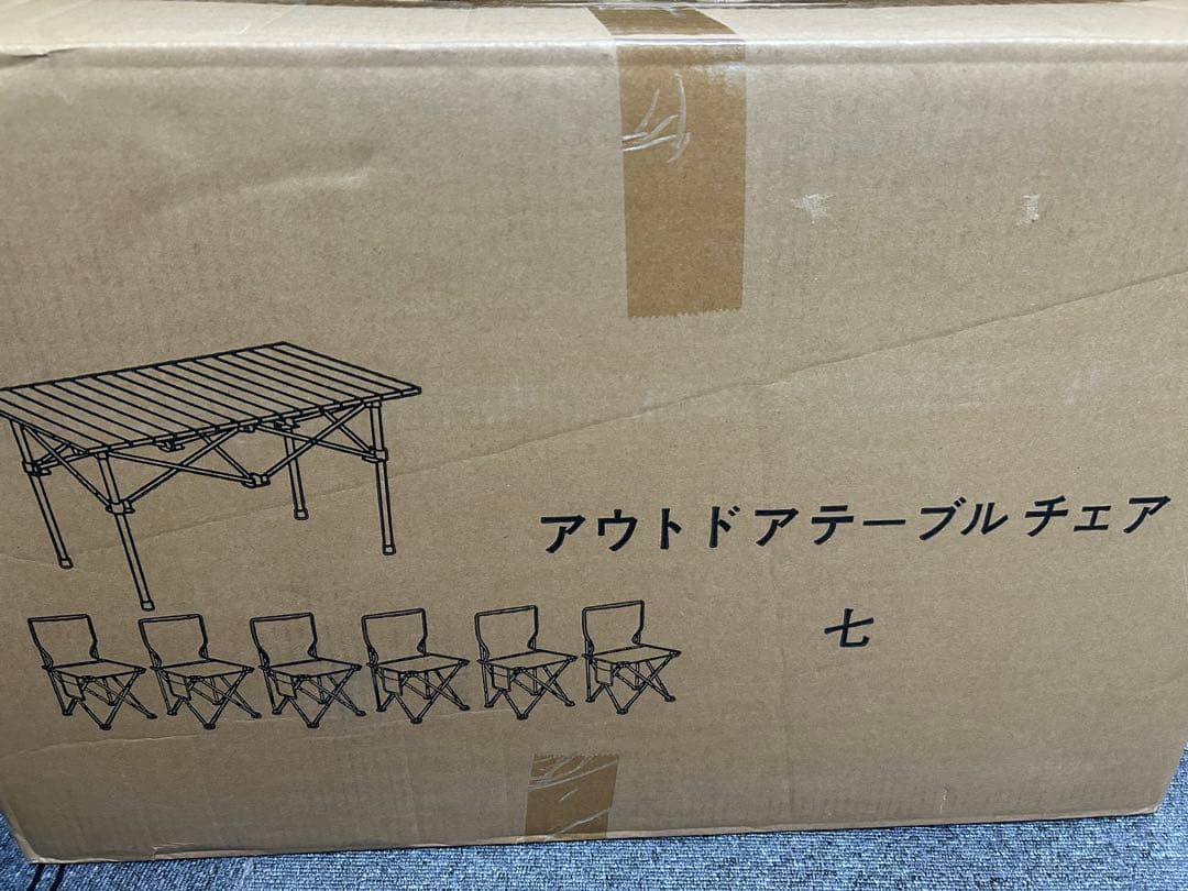 折りたたみ　キャンプテーブル　椅子セット　6脚