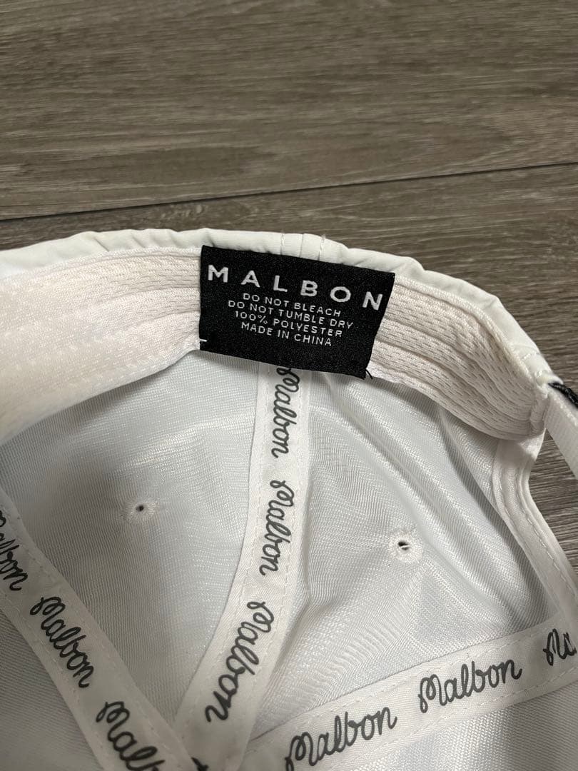 MALBON CAP ゴルフ ホワイト キャップ 調整可能