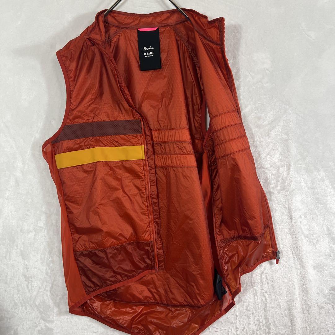 Rapha ラファ サイクルジャージ ベストオレンジ ジッパーベスト メンズ