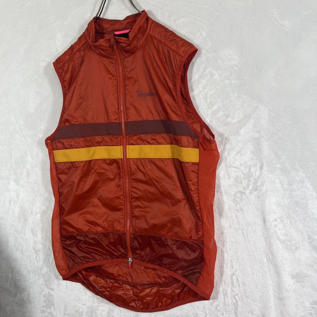 Rapha ラファ サイクルジャージ ベストオレンジ ジッパーベスト メンズ