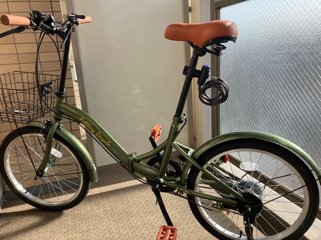 折りたたみ自転車 オリーブグリーン