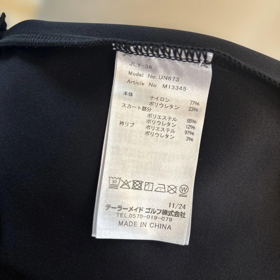 黒　半袖　ゴルフワンピース