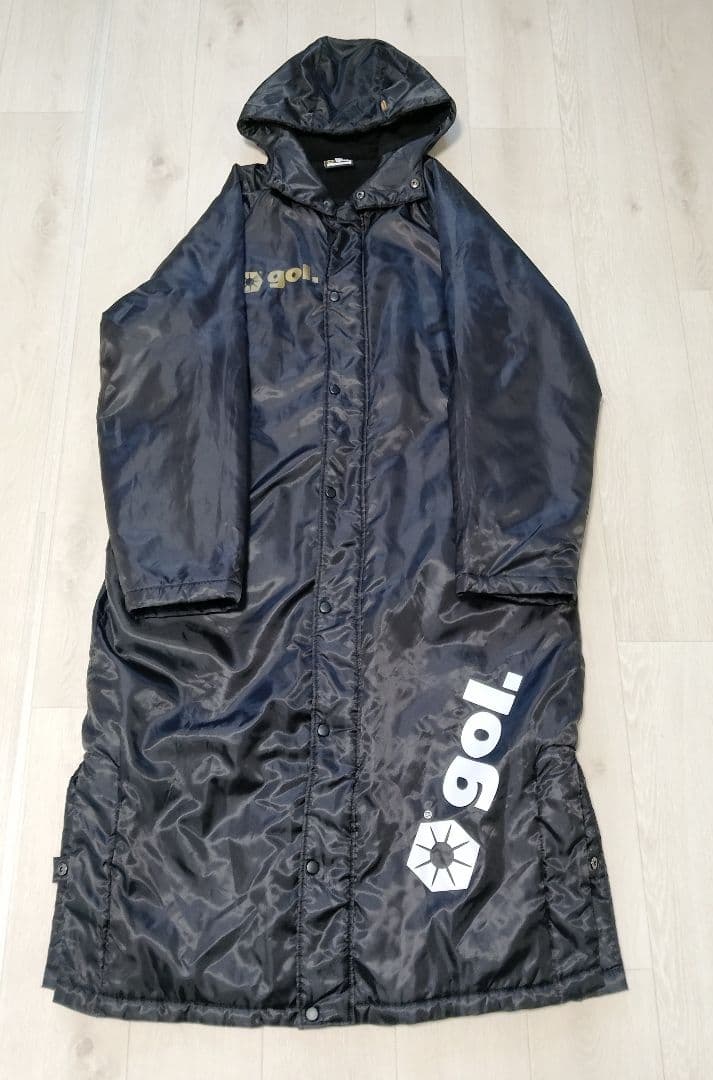 gol.deportes フード付きベンチコート 黒