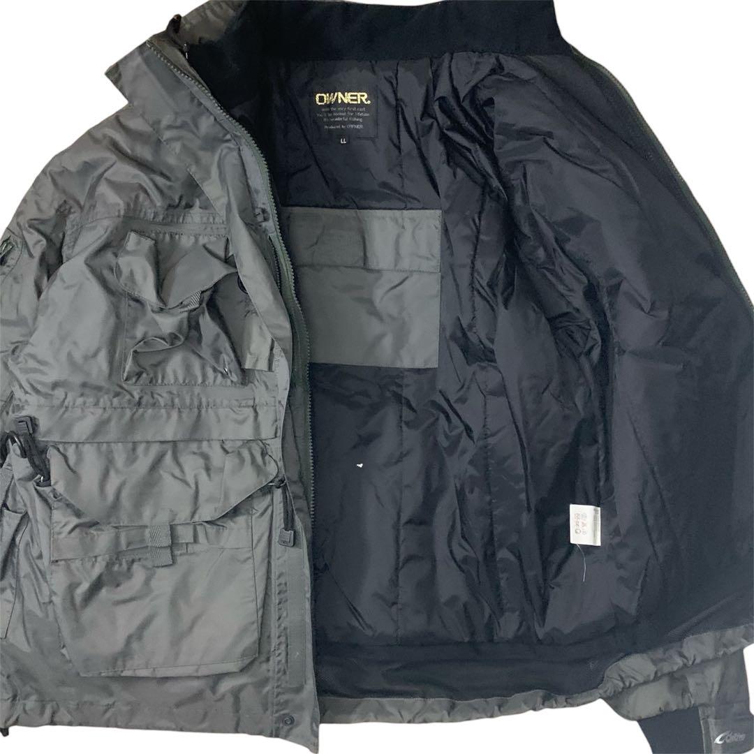 OWNER カルティバ フィッシングジャケット 2WAY 裏ボア付 グレー LL