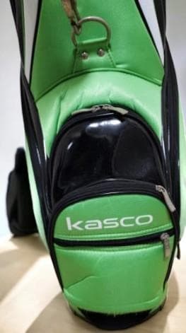 送料無料/美品　Kasco エナメル高級ゴルフバッグ・キャディバッグ