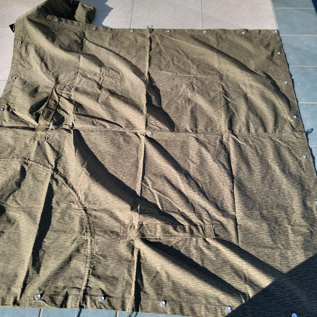 東ドイツ軍幕　ポンチョ　テントシェル レインドロップカモ　デッドストック
