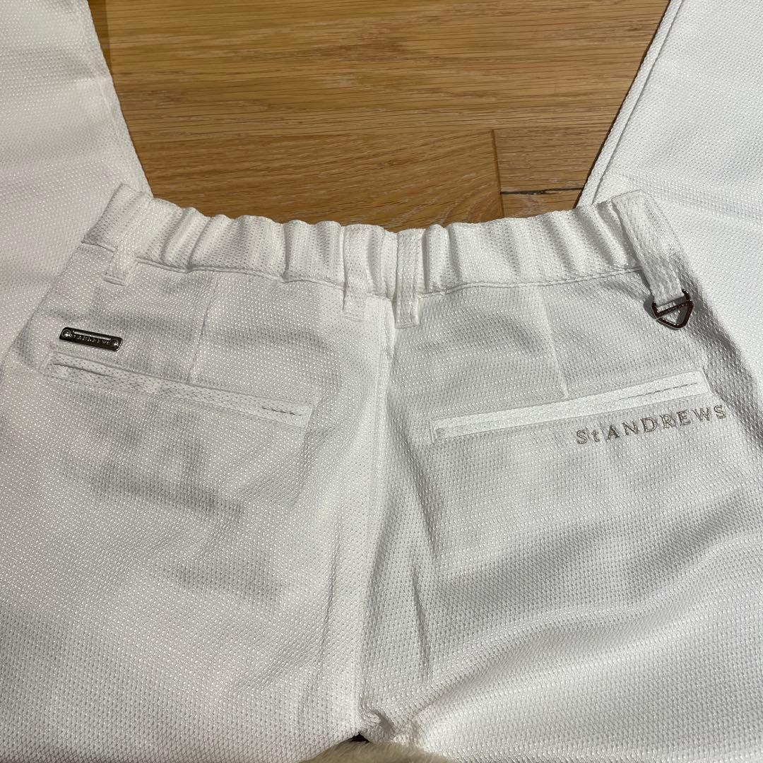 St ANDREWS ドビーストレッチクロップドパンツ SS S 未使用 白