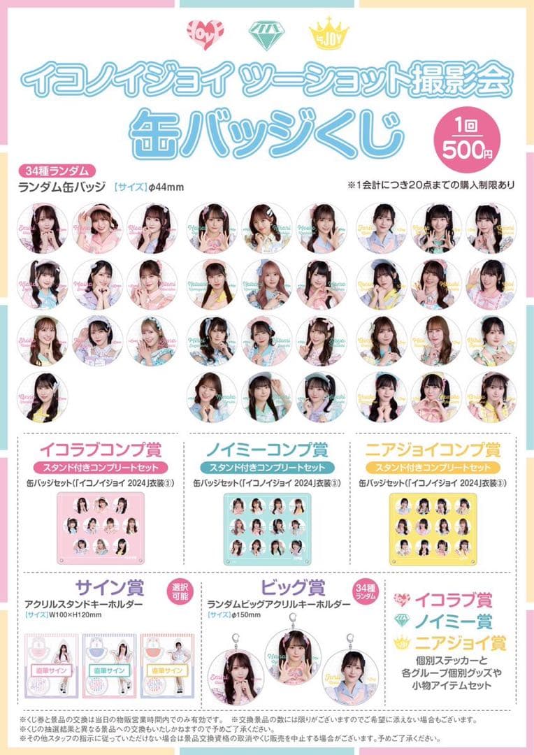 イコノイジョイ 缶バッジくじ サイン賞 ダイナー衣装ノイミー 尾木波菜