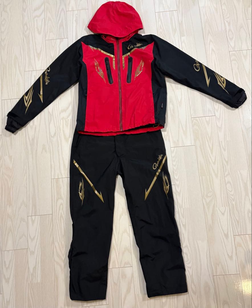 Gamakatsu フィッシングスーツ LLサイズ 赤黒