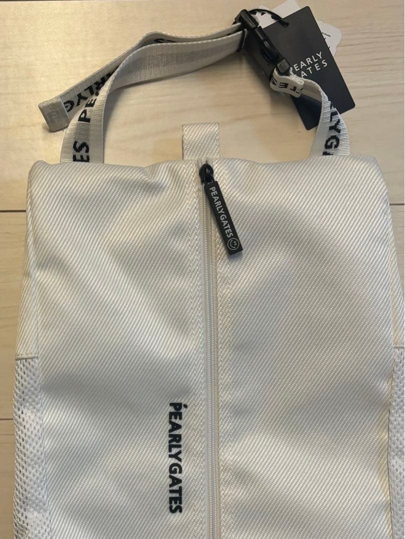 新品　PEARLY GATES シューズケース　ホワイト