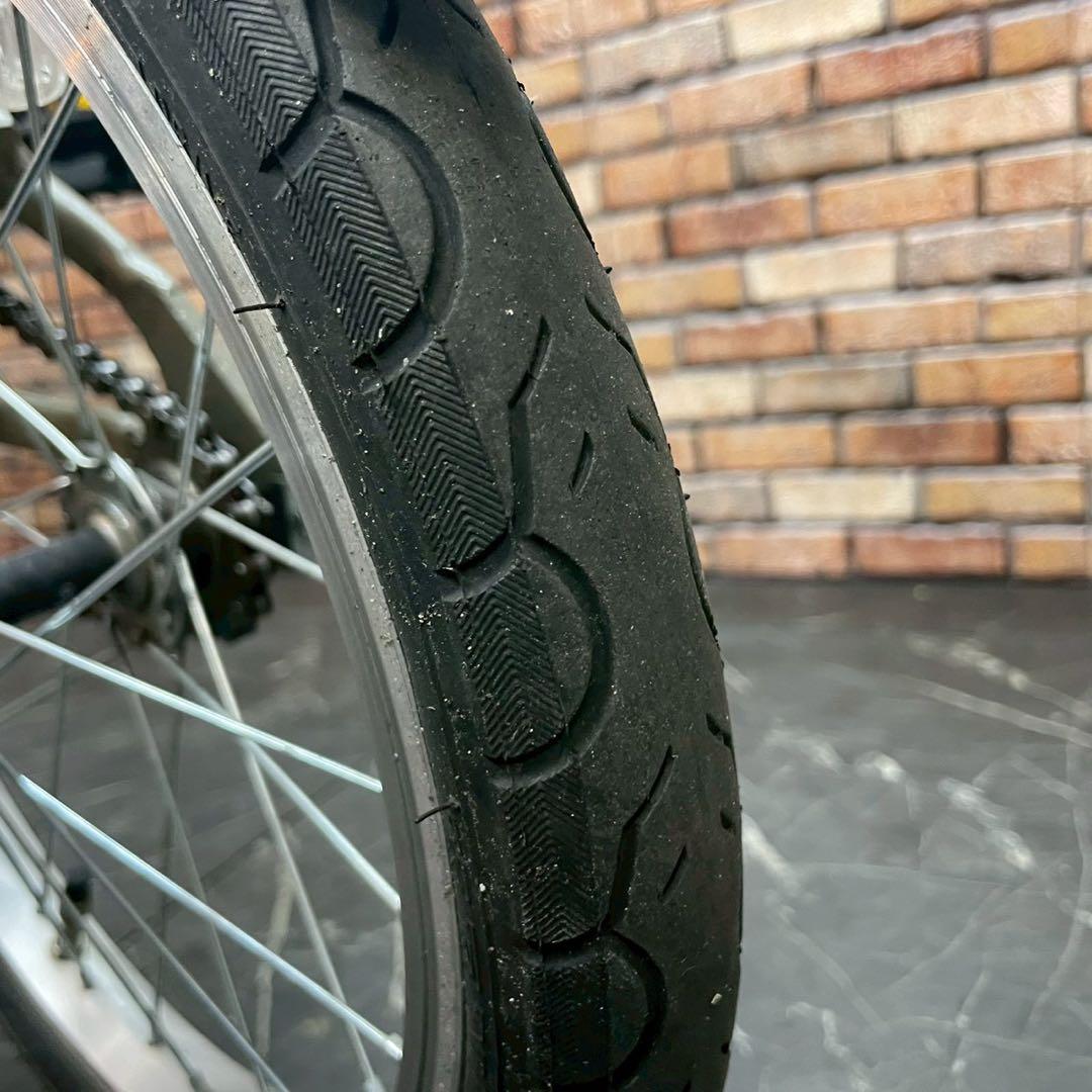 【130】折りたたみ自転車 折車 MONTE ベージュ 16インチ シングル