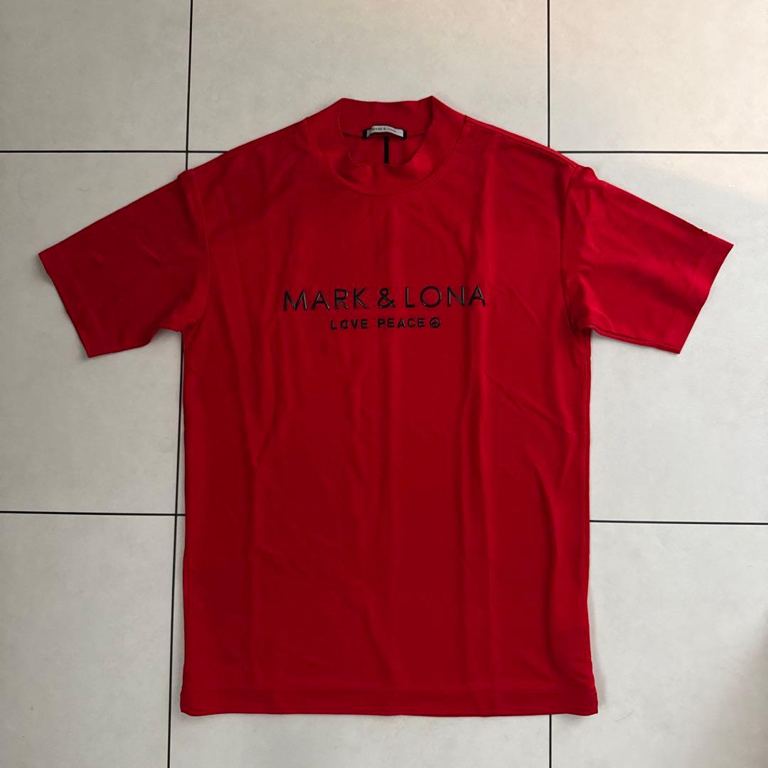 MARK & LONA モックネックシャツ　レッド　サイズ46
