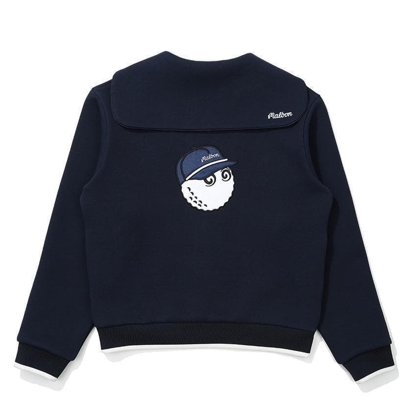 紺色M マルボンゴルフ ハーフジップ Malbon Golf アップスウェット