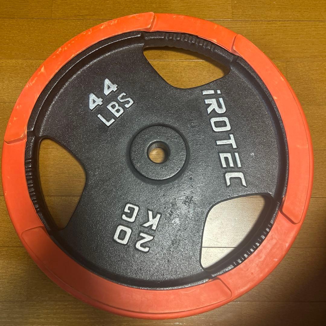 【ラバーリング付】iROTEC 20kg ダンベルプレート②