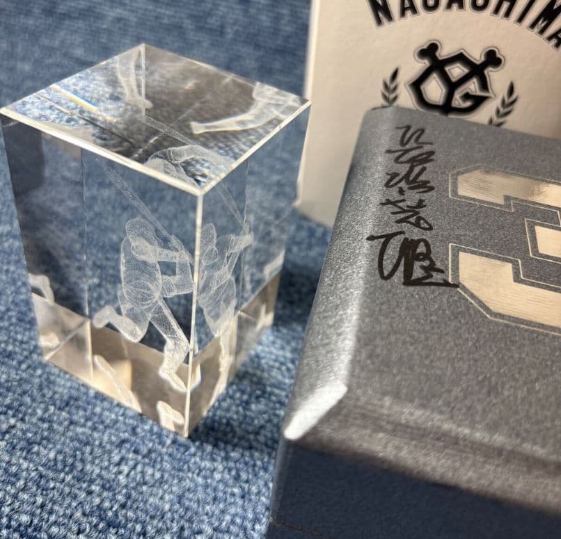 ◆読売巨人軍長嶋茂雄終身名誉監督追悼◆直筆サイン背番号3 3D クリスタルレア
