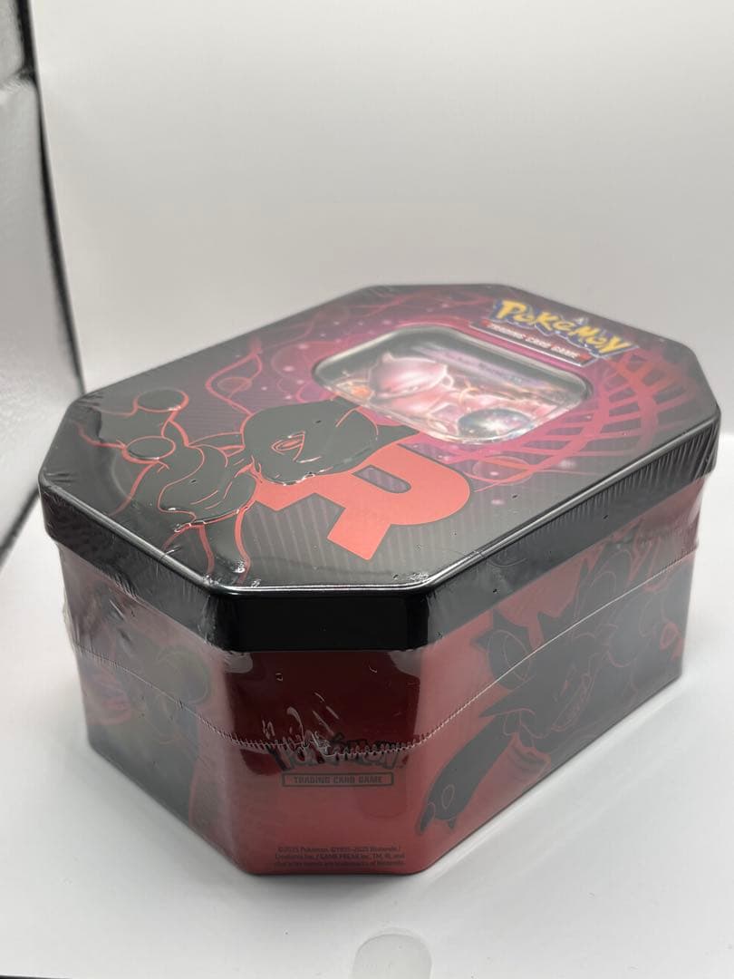 英語版 ロケット団のミュウツーex tin缶 公式品 ポケモンカード