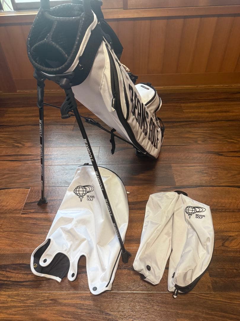値下げしました。 BEAMS GOLF スタンド付きキャディバッグ ホワイト