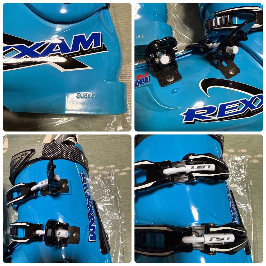 REXXAM DATA100N スキーブーツ 26cm ブルー 収納バッグ付き