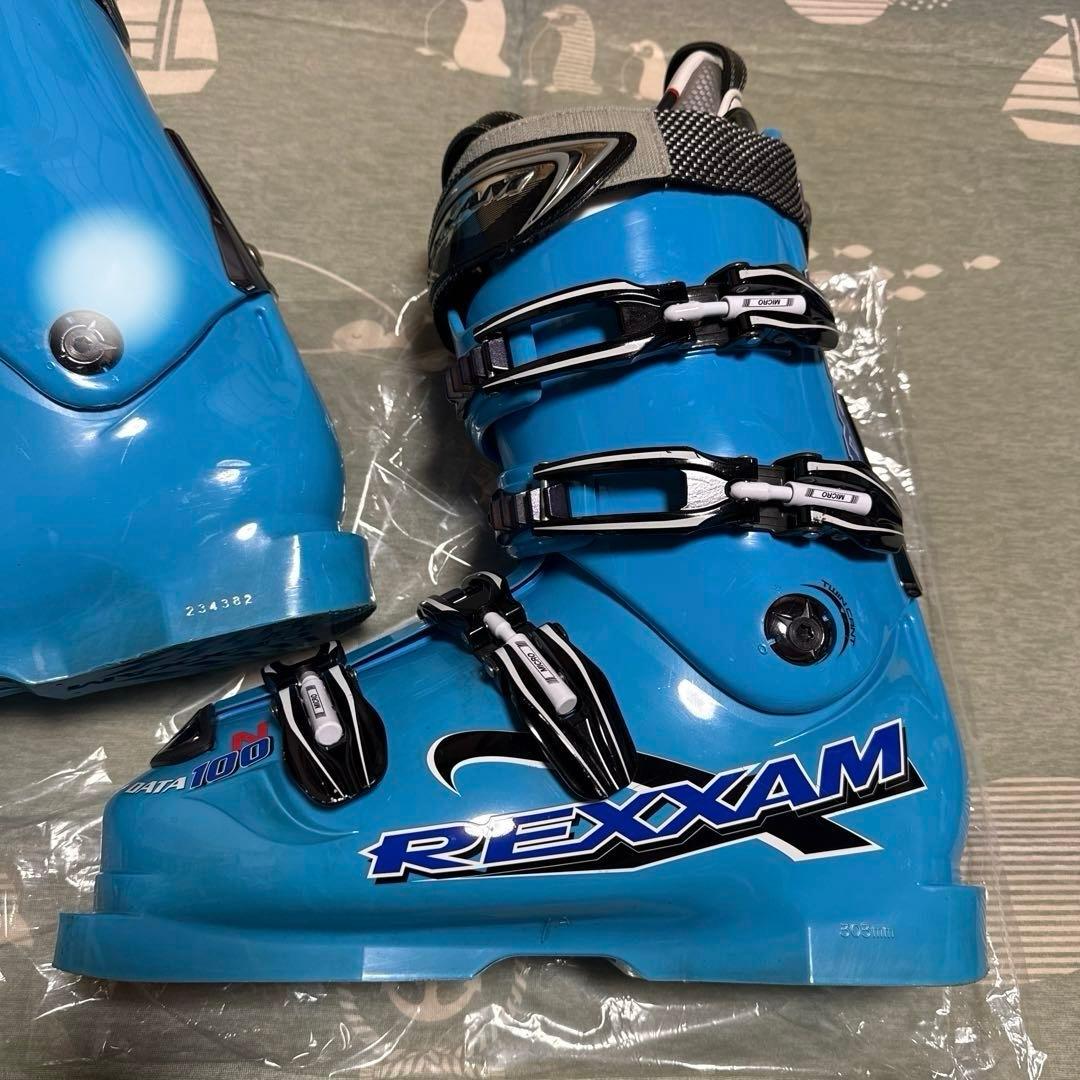 REXXAM DATA100N スキーブーツ 26cm ブルー 収納バッグ付き