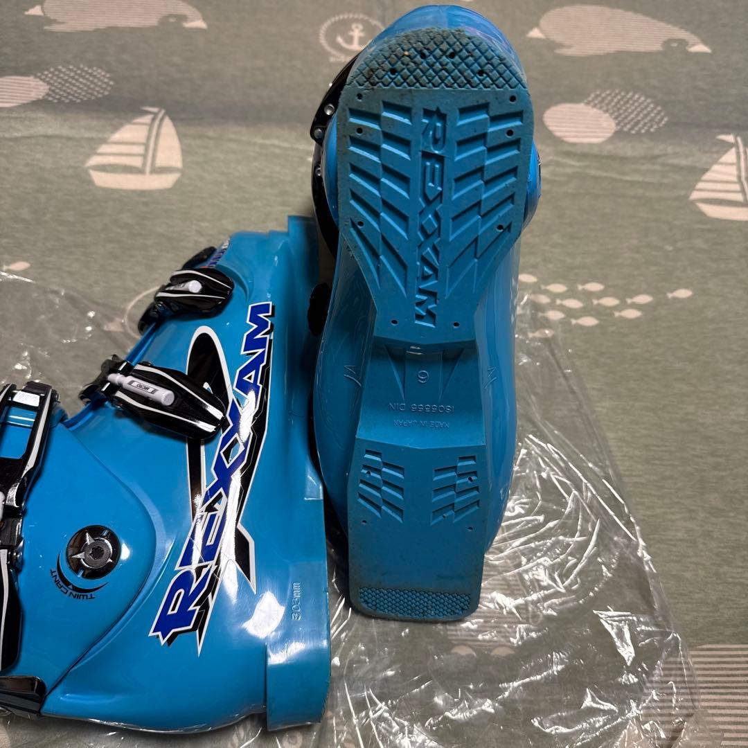 REXXAM DATA100N スキーブーツ 26cm ブルー 収納バッグ付き