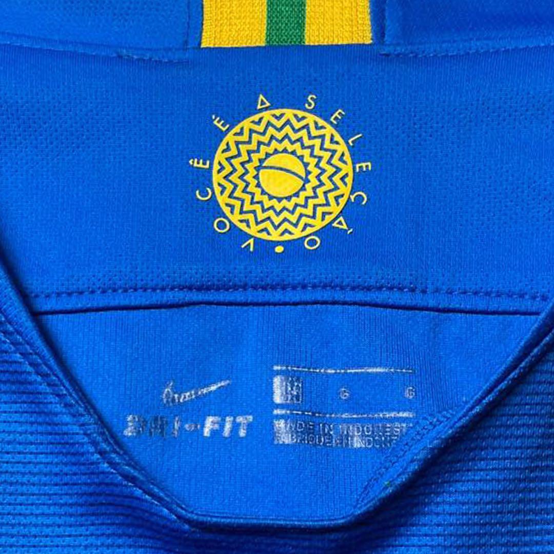 【10s】NIKE ブラジル代表 2018 サッカー ユニフォーム ブルー L