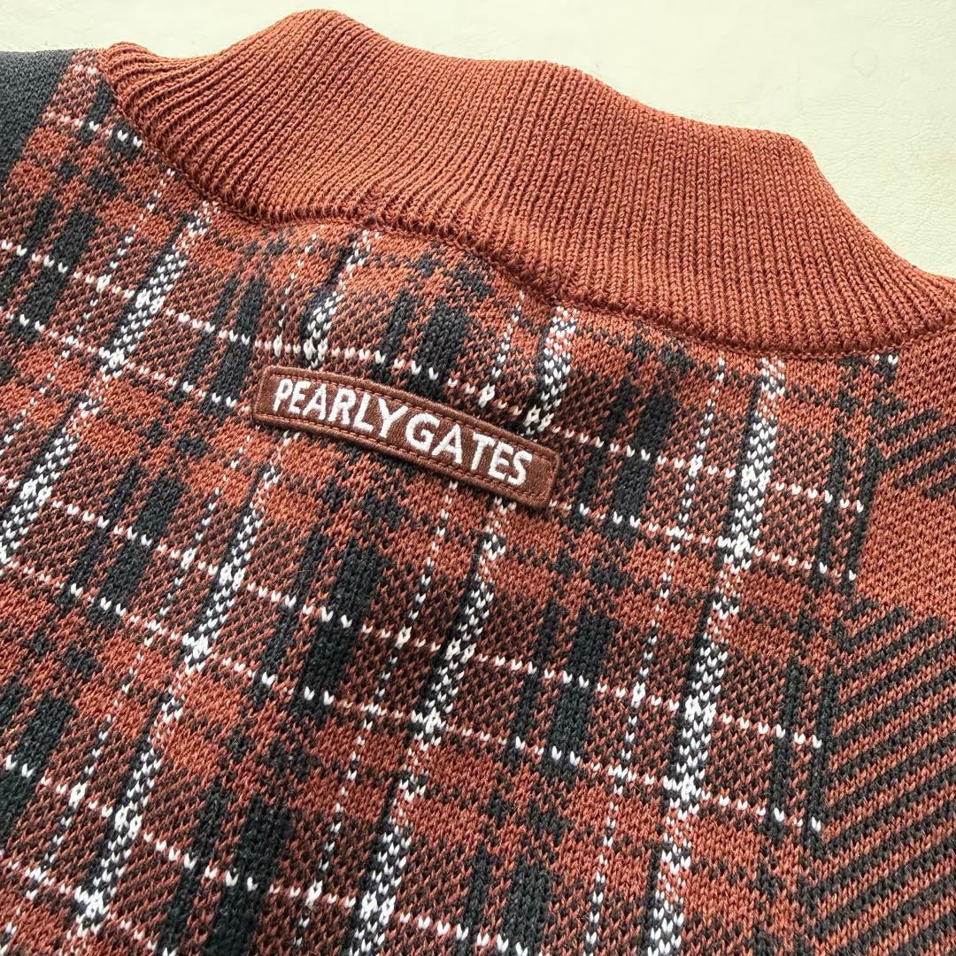 PEARLY GATES チェック柄ニットセーター