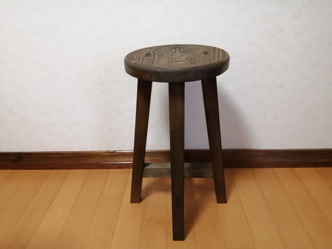 木製スツール　２脚セット　高さ40cm　丸椅子　stool