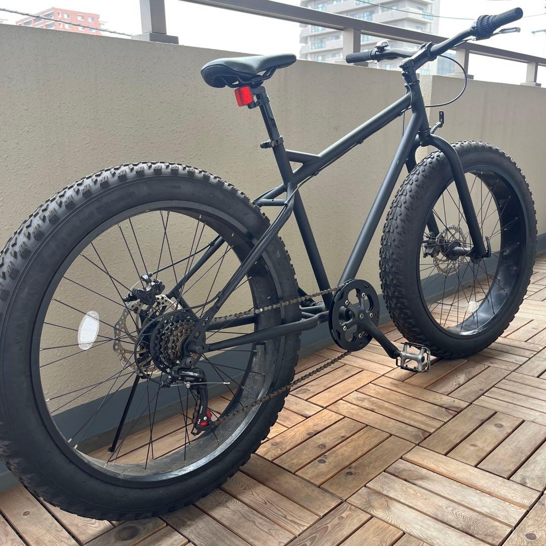ファットバイク FATBIKE 26インチ 6段変速 自転車　ブラック　札幌