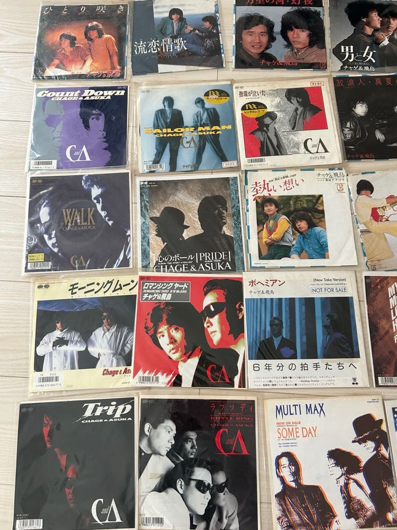 CHAGE & ASKA レコードコレクション 約40枚　サイン付き有り