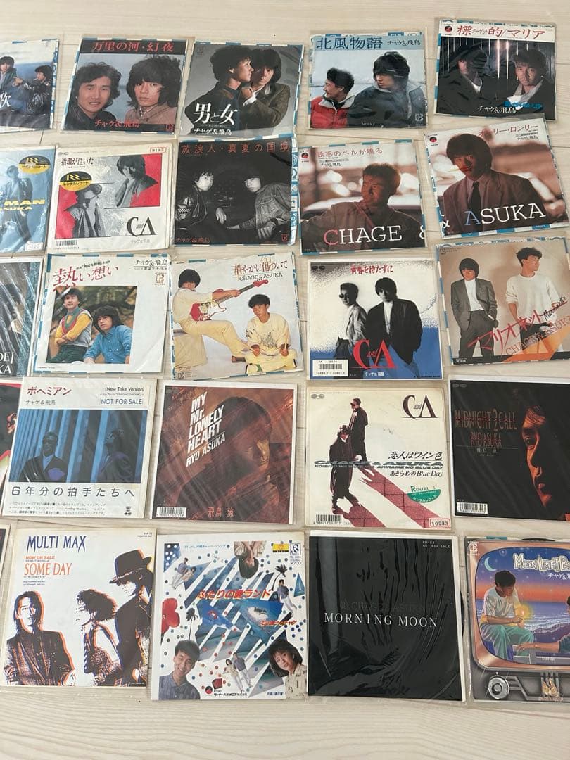 CHAGE & ASKA レコードコレクション 約40枚　サイン付き有り