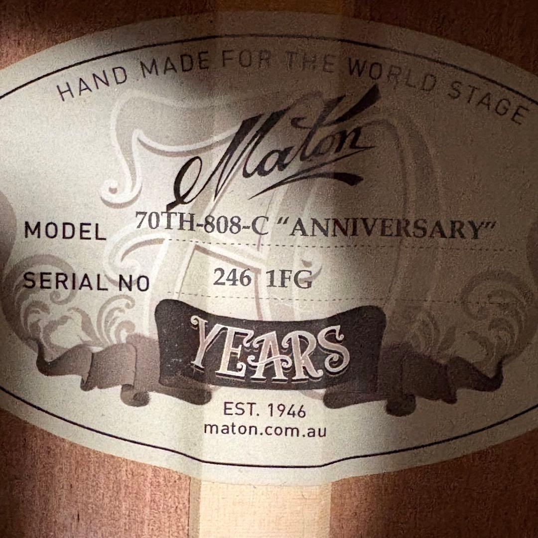 ギター MATON The 70th Anniversary Edition 808C